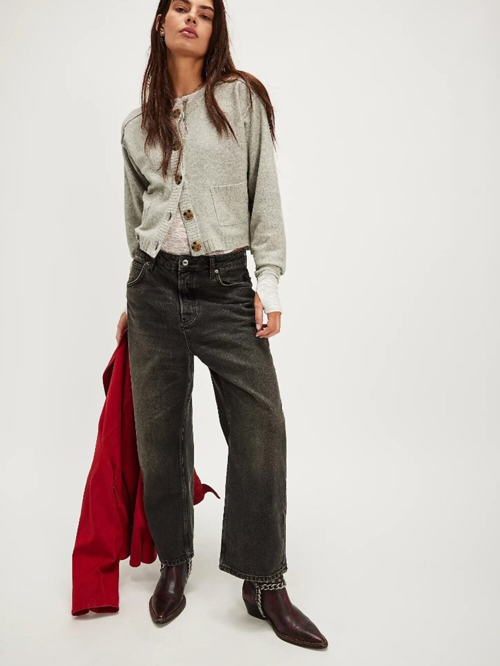 Free People We the Free Deep Trance Boyfriend Jeans - Size: 29 - Color: Hypnosis